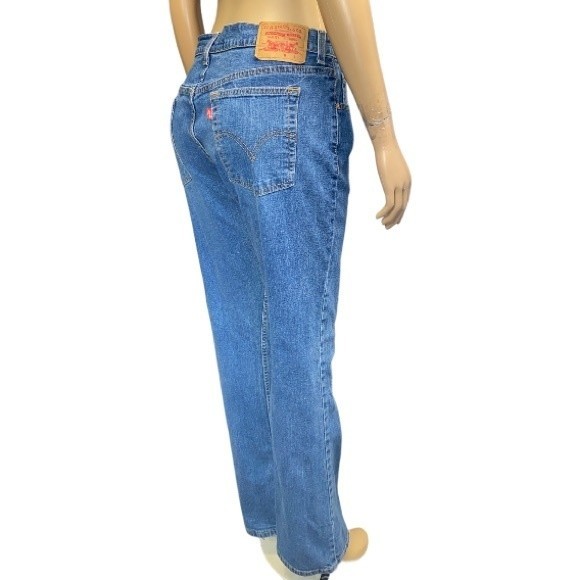Y2K 2004 Levi's Jeans Denim Relaxed Bootcut Stretch Mid Rise size 14 Misses - Picture 5 of 16